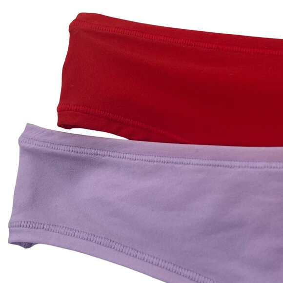 SKIMS Fits Everybody Dipped Thong Lot of 2 Sugar Plum Ruby 2X - Picture 9 of 11